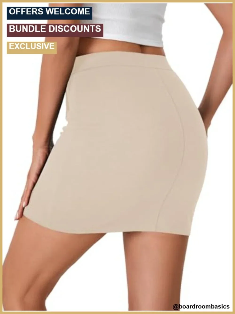Stretchy High Waist Pencil Skirt Bodycon Mini Work Office Skirt